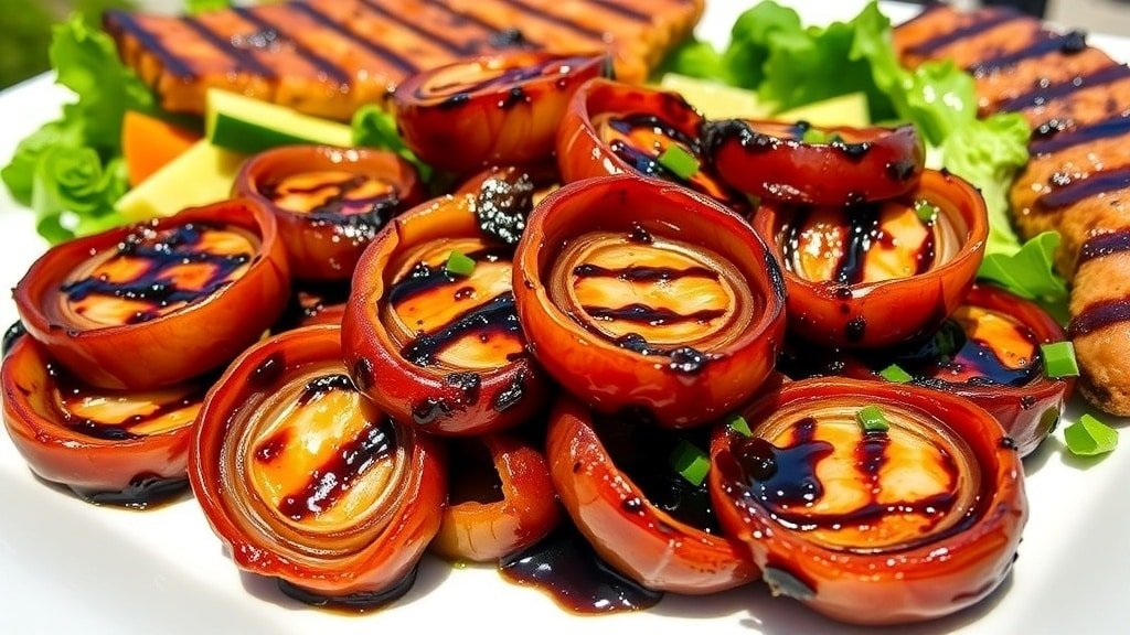 Grilled Balsamic Red Onions