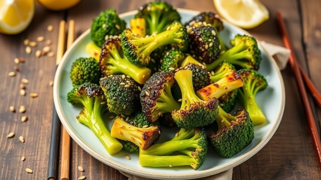 Grilled Sesame Ginger Broccoli