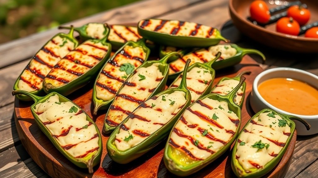 Grilled Spicy Jalapeño Peppers