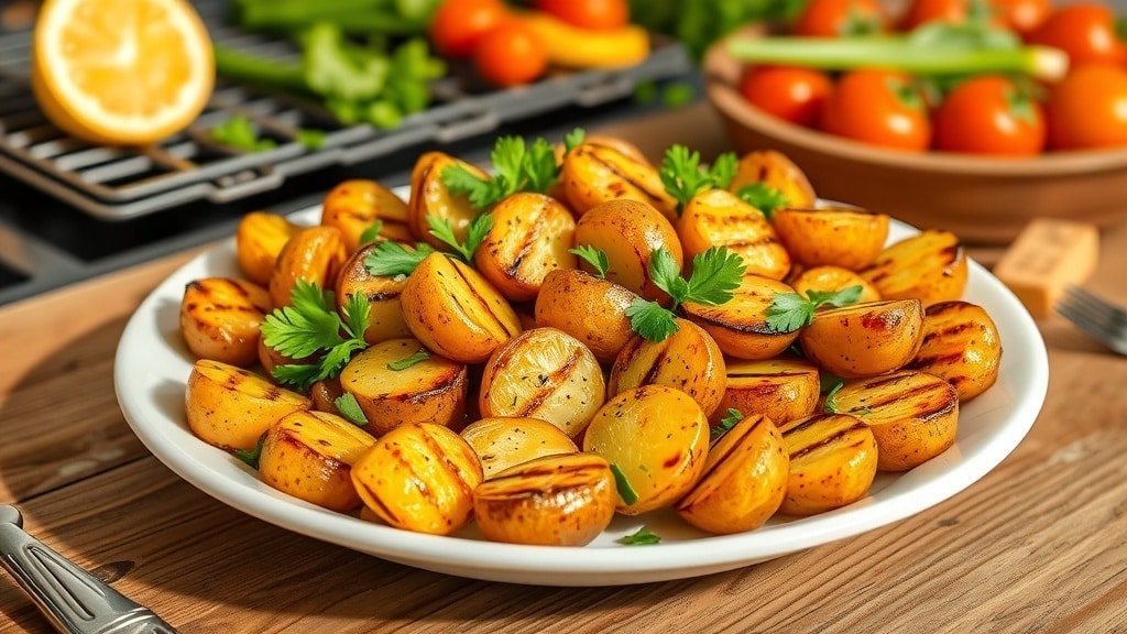 Grilled Lemon Pepper Baby Potatoes
