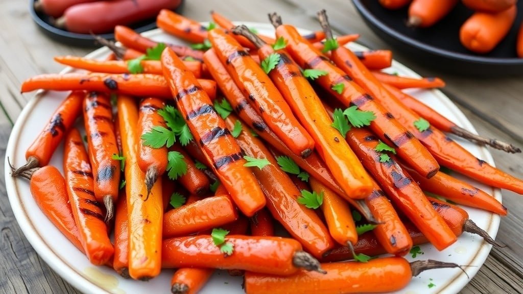 Grilled Maple Dijon Carrots