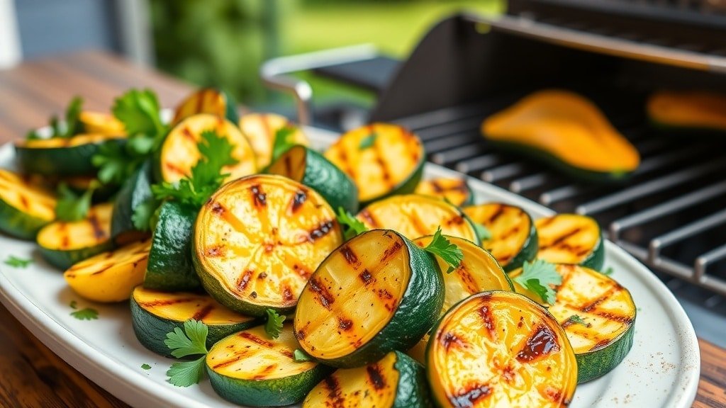 Grilled Garlic Herb Squash