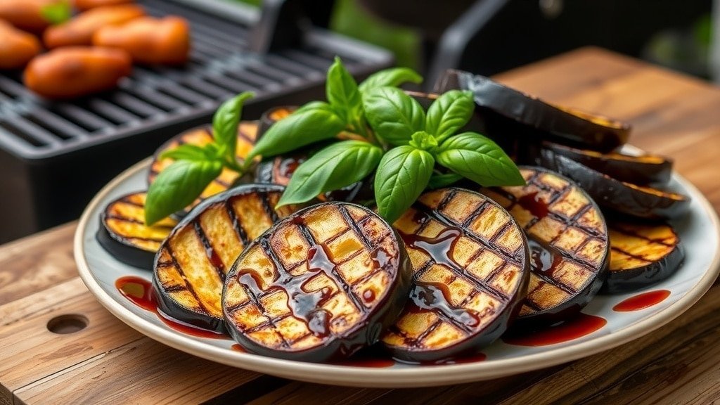 Grilled Balsamic Eggplant Slices