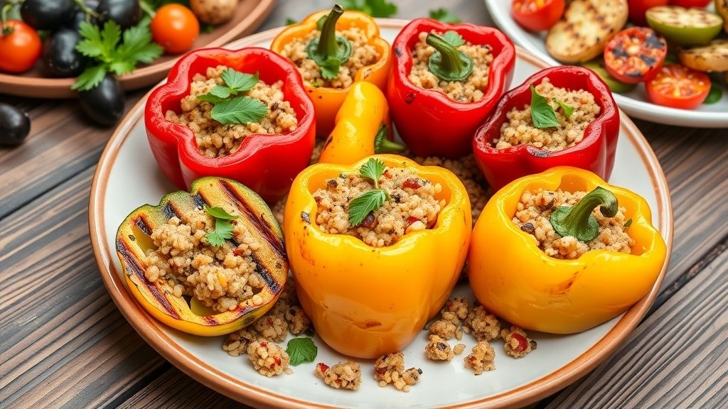 Grilled Mediterranean Stuffed Peppers
