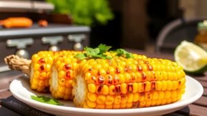 Grilled Honey Lime Corn