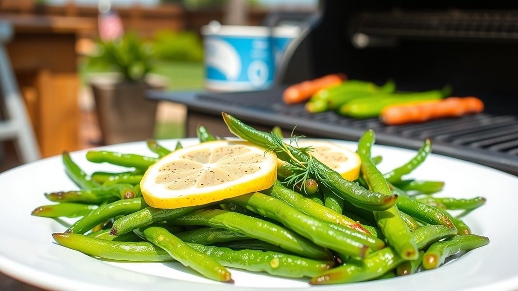 Grilled Lemon Dill Green Beans