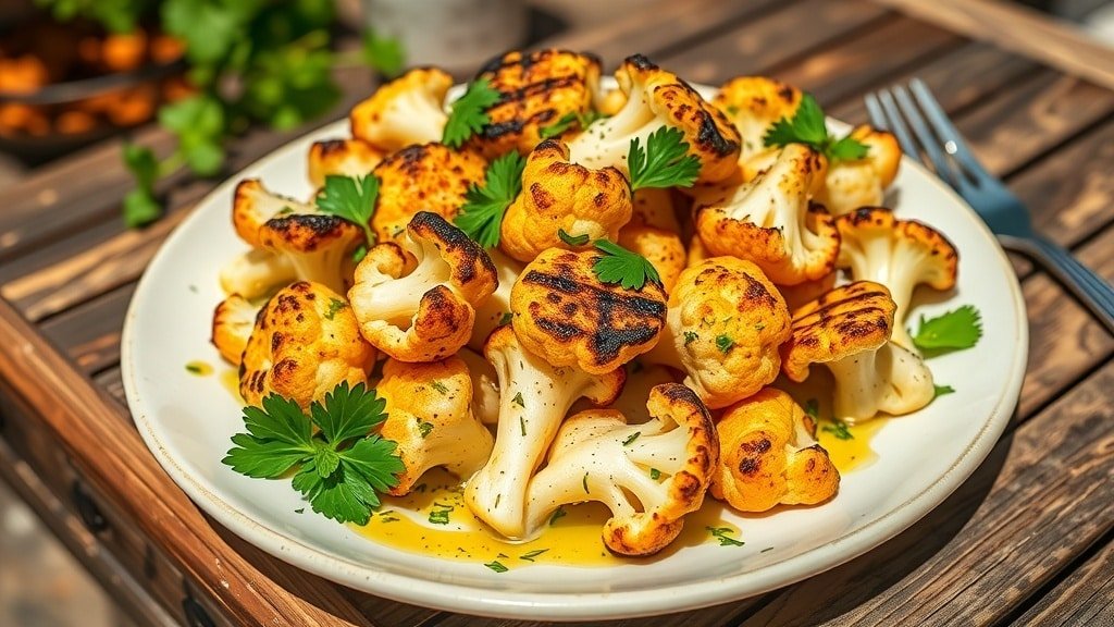 Grilled Herb Cauliflower Florets