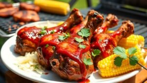 Grilled BBQ Chicken Drumsticks