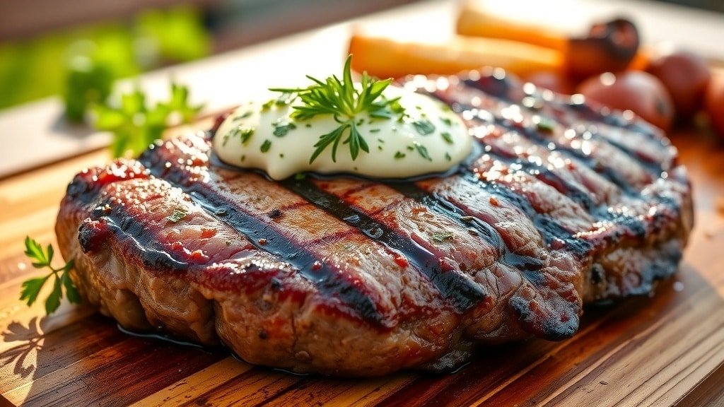 Grilled Herb Butter Ribeye