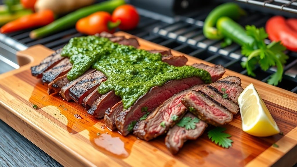 Grilled Chimichurri Flank Steak