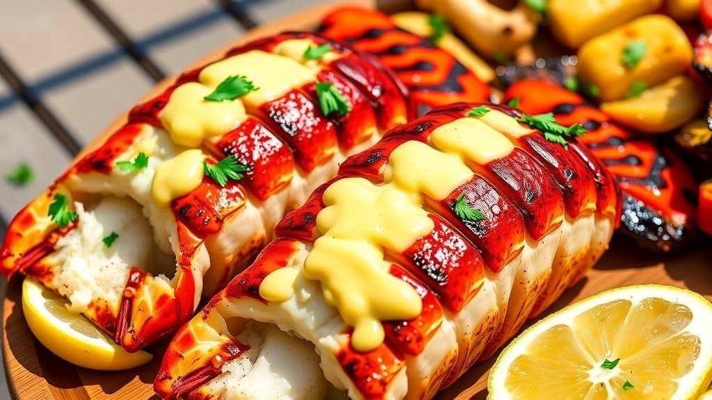 Grilled Lemon Butter Lobster Tails