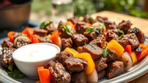 Grilled Mediterranean Beef Skewers