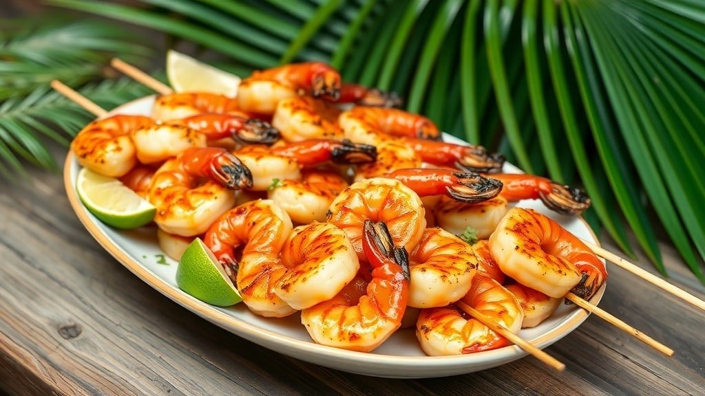 Grilled Coconut Lime Shrimp