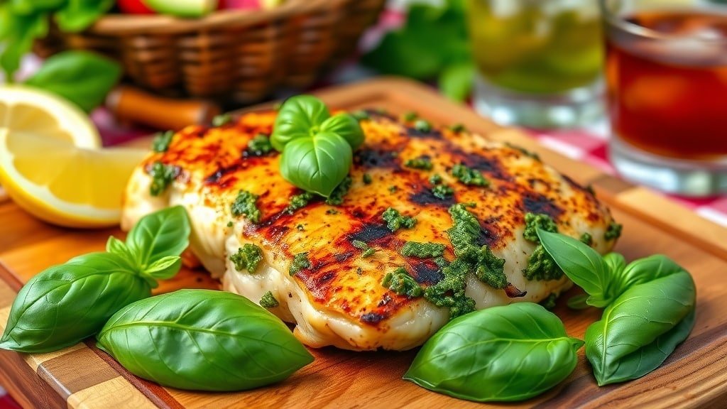 Grilled Pesto Chicken