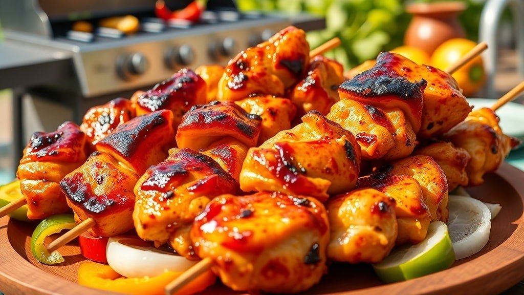 Grilled Teriyaki Chicken Skewers
