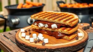 Grilled Chocolate Marshmallow Sandwiches