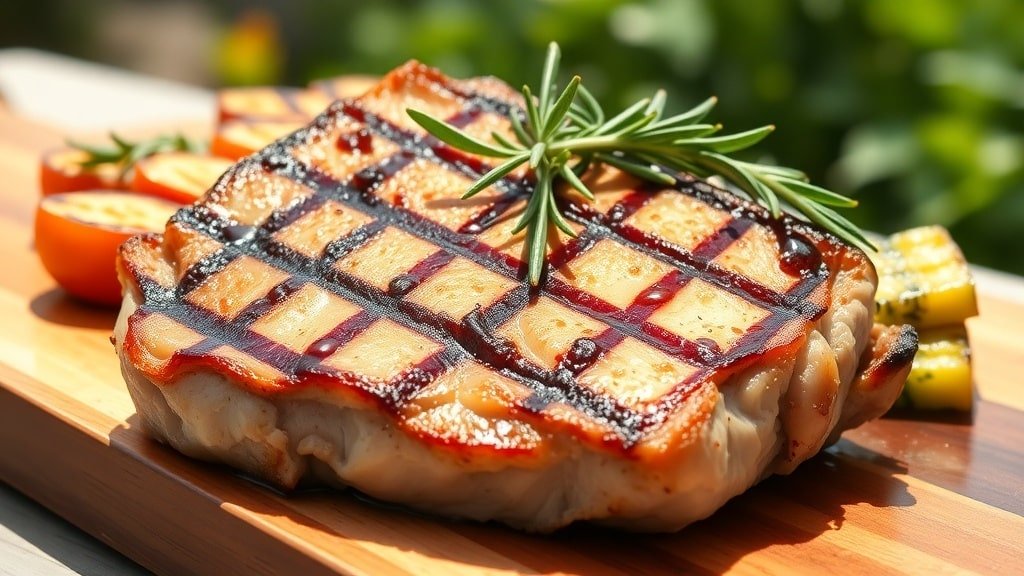 Grilled Garlic Rosemary Pork Chops