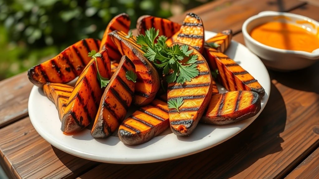Grilled Sweet Potato Wedges