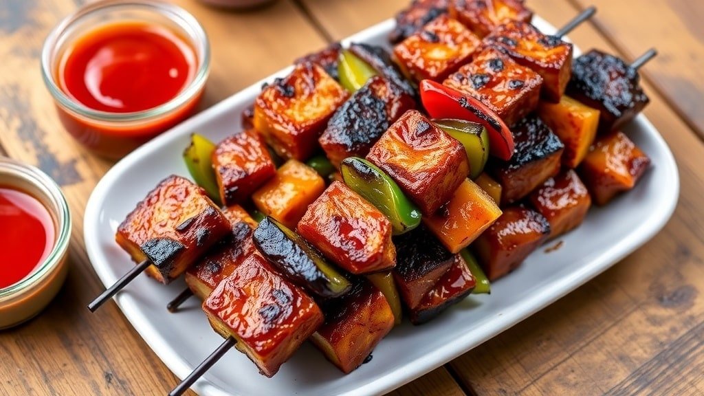 Grilled Sweet Chili Pork Skewers