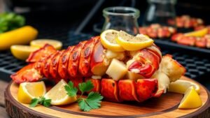 Grilled Lemon Garlic Lobster