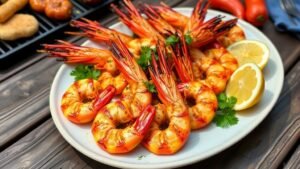Grilled Garlic Chili Prawns