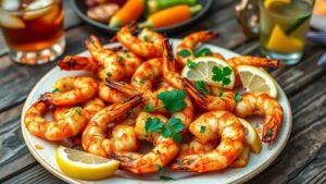 Grilled Spicy Garlic Shrimp