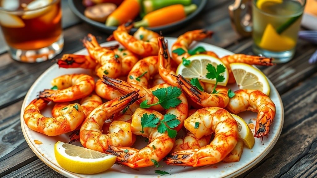Grilled Spicy Garlic Shrimp