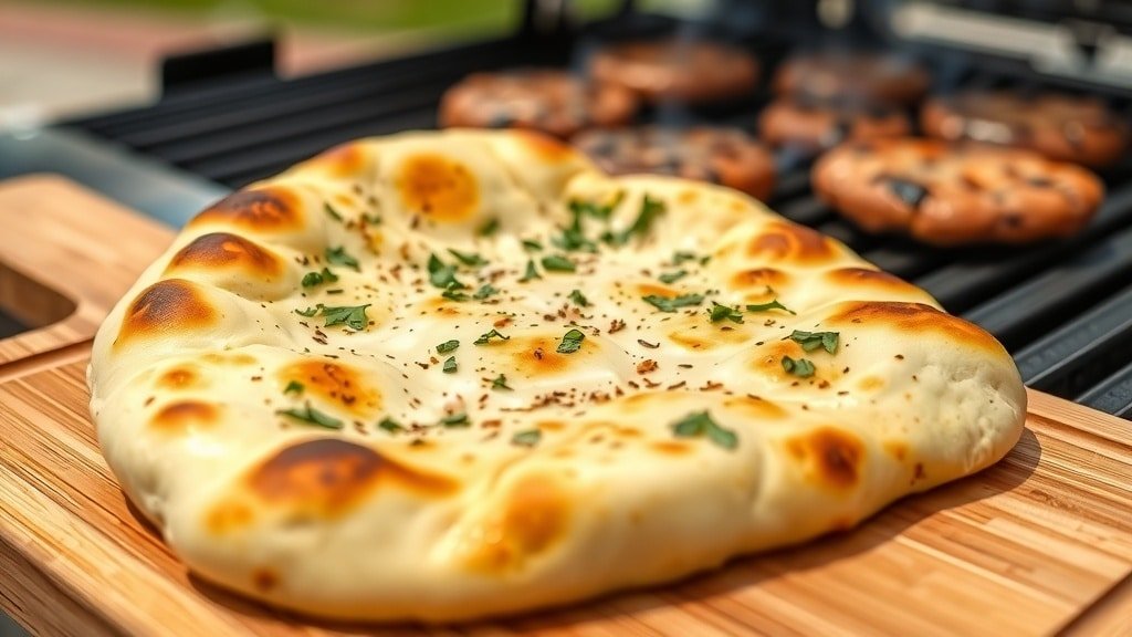 Grilled Garlic Naan Bread