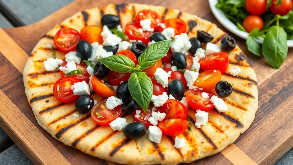 Grilled Mediterranean Flatbread Pizza