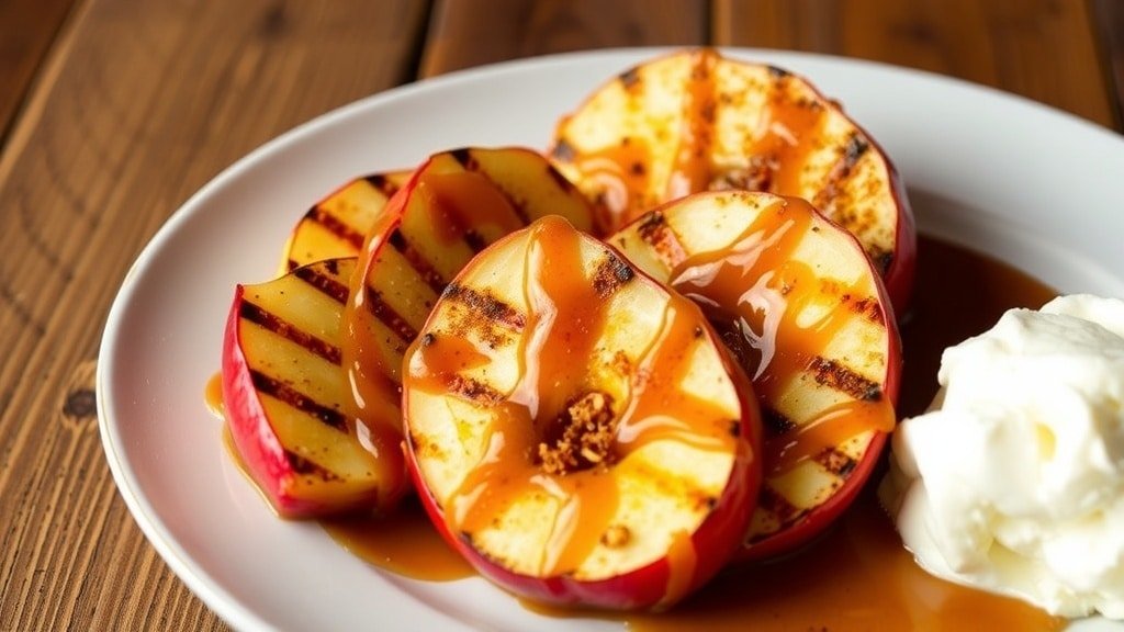 Grilled Caramel Apple Slices