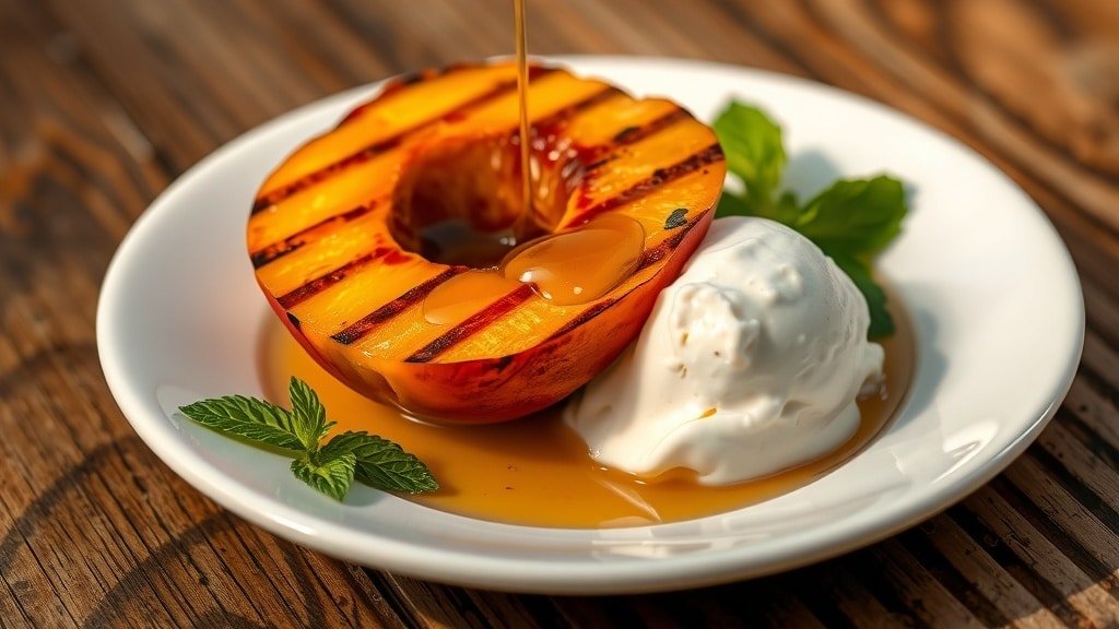 Grilled Maple Peach Halves