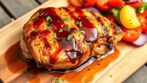 Grilled Honey Balsamic Chicken Thighs