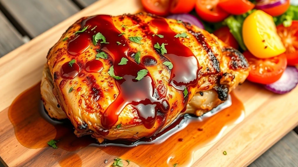 Grilled Honey Balsamic Chicken Thighs