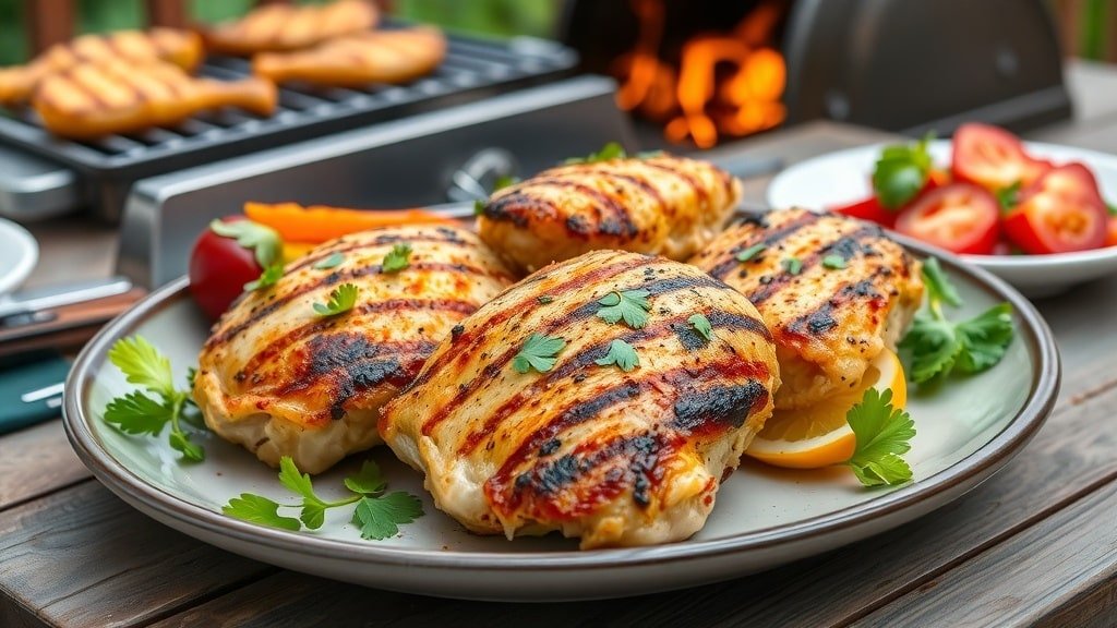 Grilled Garlic Parmesan Chicken Thighs