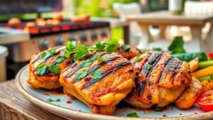 Grilled Garlic Chili Chicken Thighs