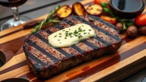 Grilled Herb Butter T-Bone Steak