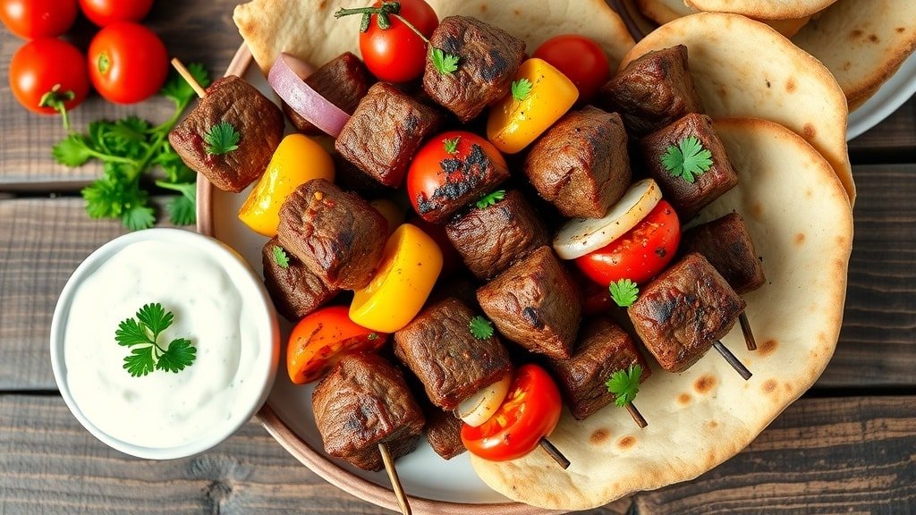 Grilled Mediterranean Beef Kebabs
