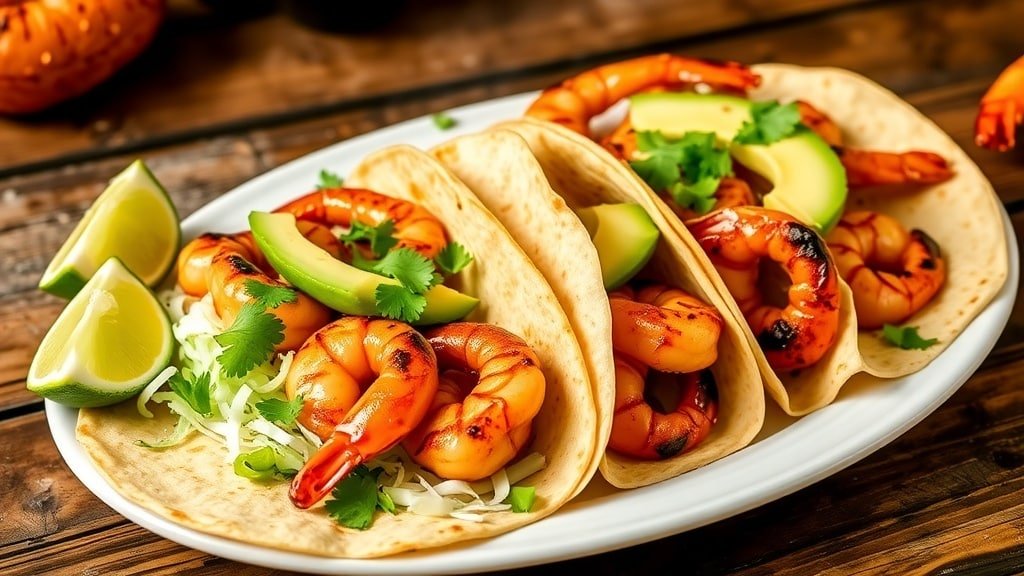 Grilled Honey Garlic Shrimp Tacos