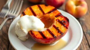 Grilled Maple Glazed Peaches