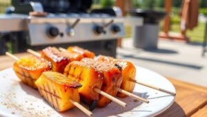 Grilled Cinnamon Banana Skewers