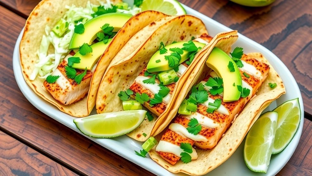 Grilled Lime Garlic Fish Tacos