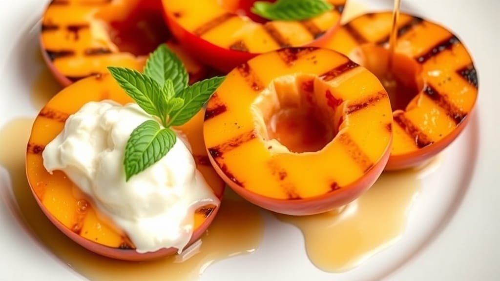 Grilled Honey Peach Halves