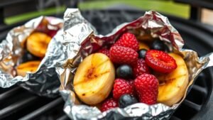 Grilled Berry and Banana Packets