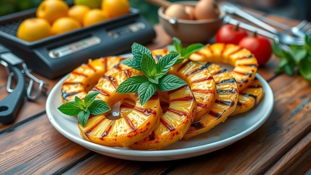 Grilled Honey Lime Pineapple