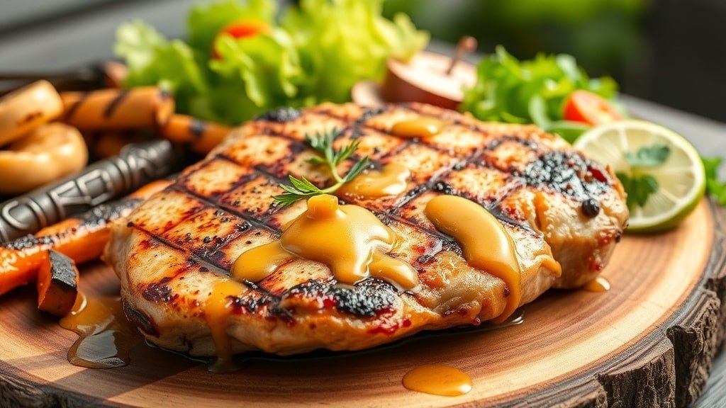 Grilled Honey Mustard Pork Chops