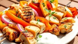Grilled Mediterranean Chicken Skewers