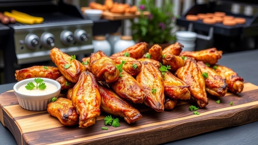Grilled Garlic Parmesan Wings
