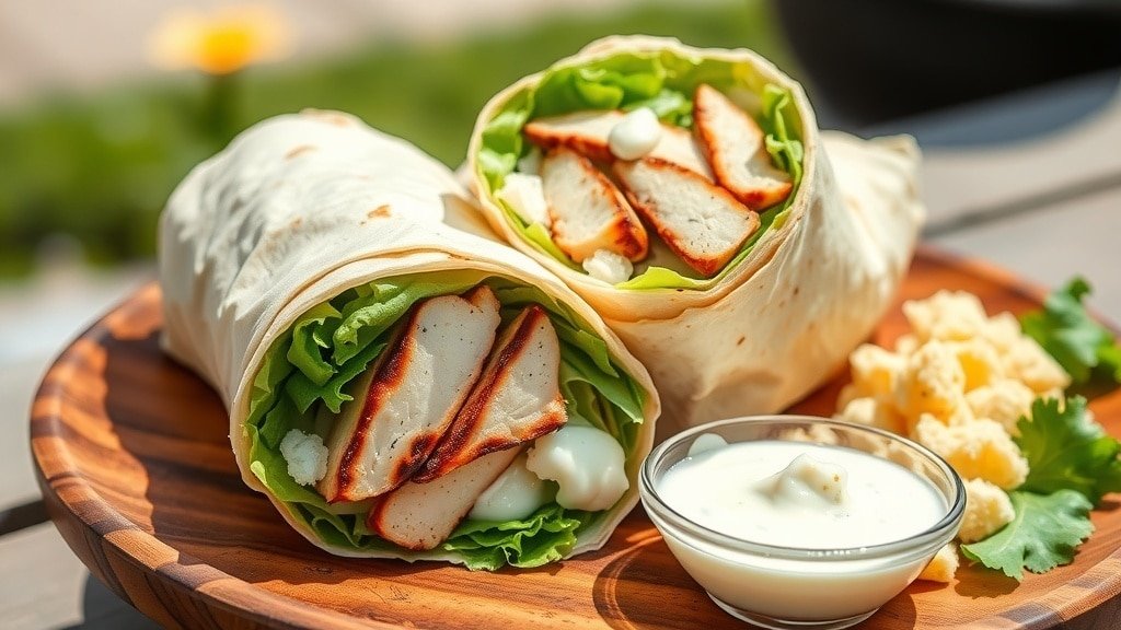 Grilled Chicken Caesar Wraps