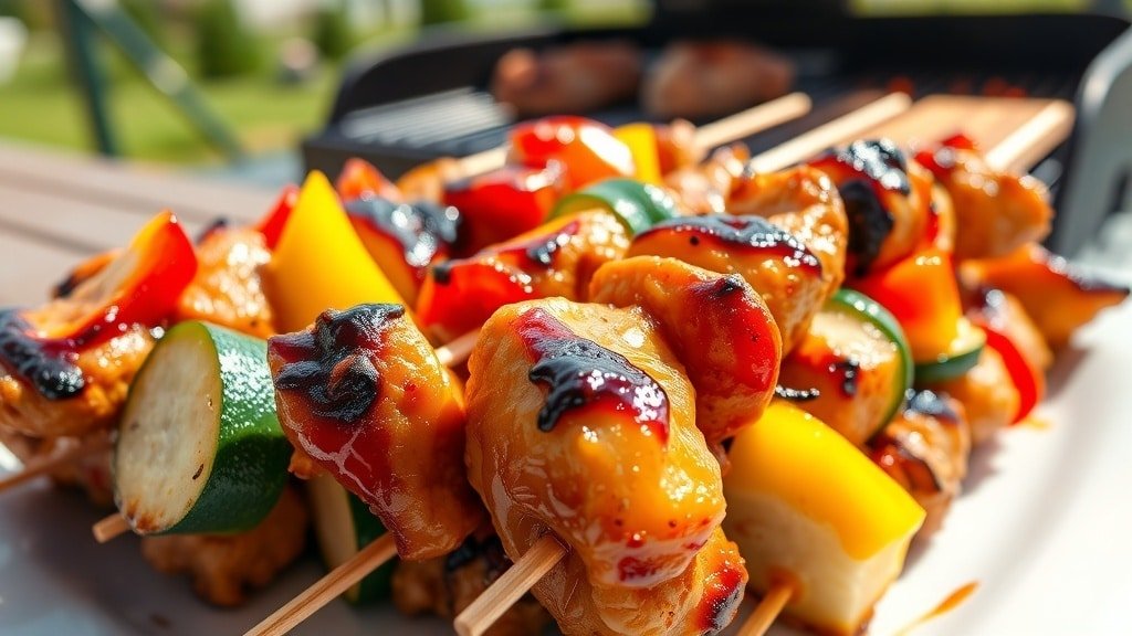 Grilled Teriyaki Chicken Skewers
