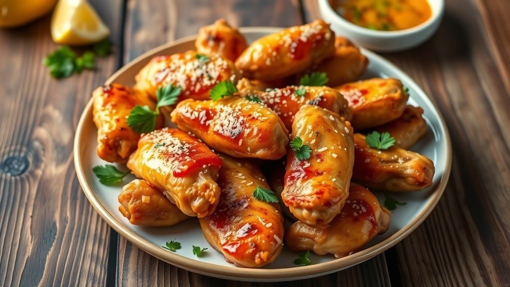 Grilled Garlic Parmesan Wings
